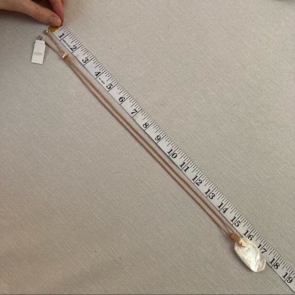 Kendra Scott Inez White Ivory Mother of Pearl Rose Gold Long Necklace $90 Box - Picture 16 of 16